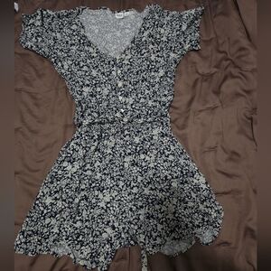 Floral V-Neck Romper